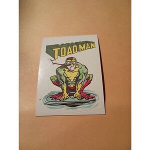 1983 General Mills Zero Heros Trading Card Sticker Card Vintage #37 Toadman